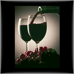 Red Wine with Grapes