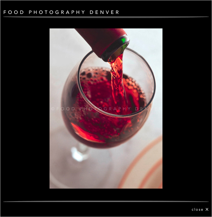 Red Wine pouring into glass