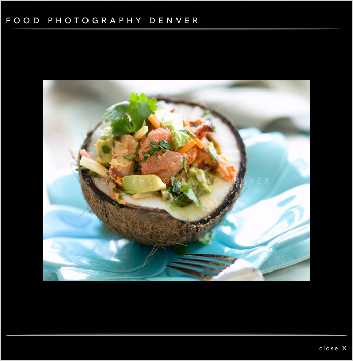 Seafood Salad in a Coconut
